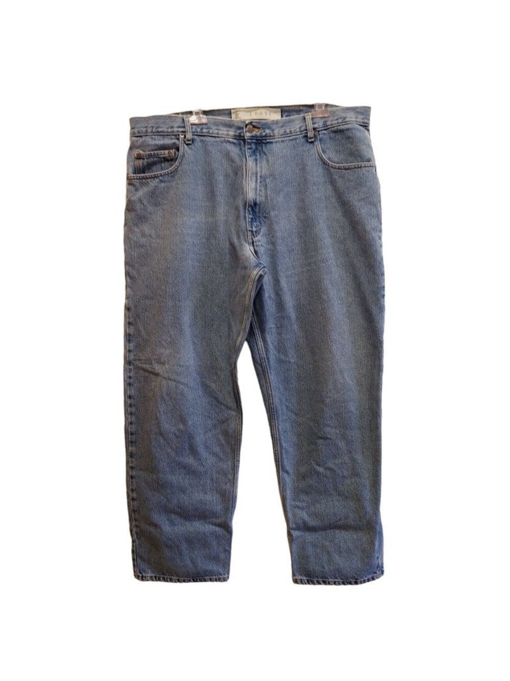Arizona Original Loose Straight Mens 42X32 100% Cotton Denim Jeans rugged work